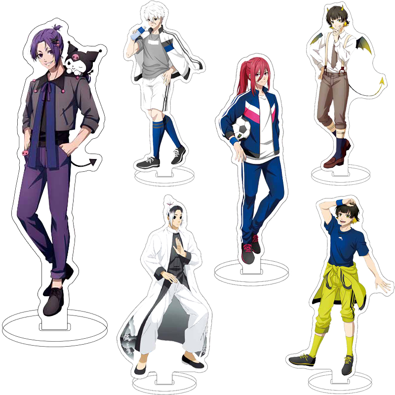 Event Support - 16cmのアクリル製フィギュアスタンド。アニメ「ブルーロック」の登場人物、巴御前、ガガマル、金剛、ライチ、千切、ヒョウマ、バチラ、メグルのコスプレ用オーナメント。ギフトにも最適。