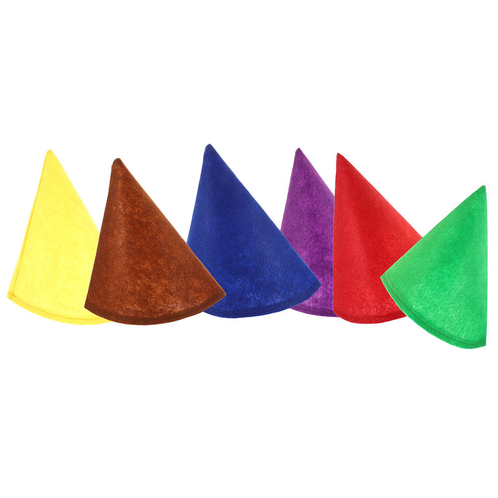 フェルト製のコーン型帽子6個セット。カラフルなパーティーハッ - Party Hat Cone のレビューと価格