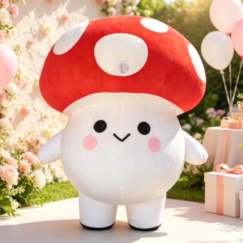 空気で膨らませるキノコの着ぐるみ。大人用。クリスマスパーティ - Event Party のレビューと価格