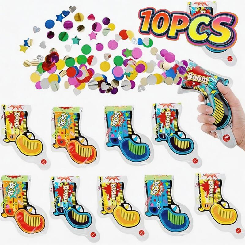 10個入りインフレータブルブームコンフェッティポッパー、手持 - Confetti Cannon Tube のレビューと価格