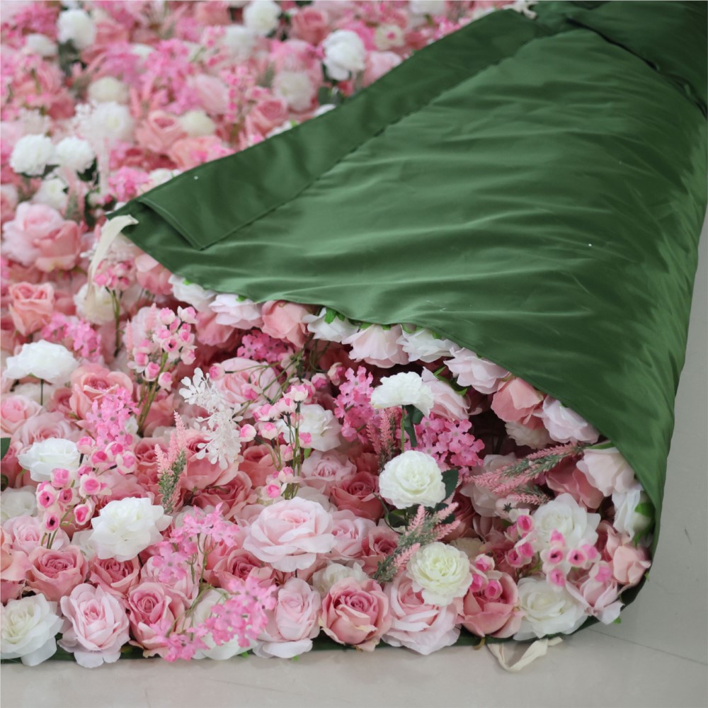 Uflowerカスタムデラックス3Dピンクホワイトローズ造花 - Flower Wall Panel のレビューと価格